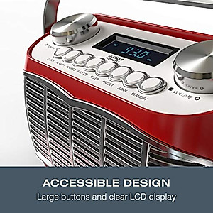Vintage AM FM Portable Radio with Dual Alarms | Retro Detroit Radio