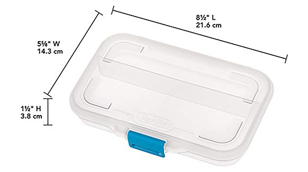 Sterilite Small Divided Storage Box for School & Office
