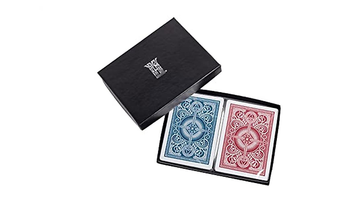 Kem Playing Cards Arrow Red & Blue - Durable Plastic Bridge Decks