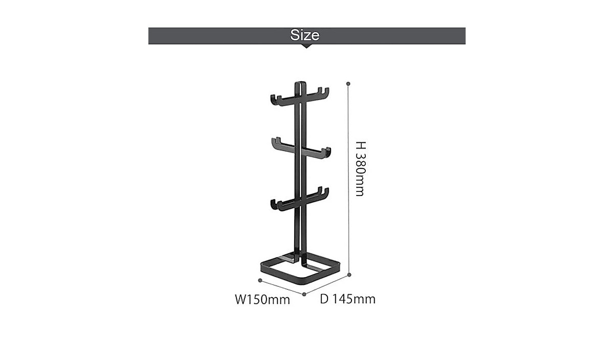 Jiagu Metal Mug Rack – Durable Space-Saving Mug & Glass Organizer