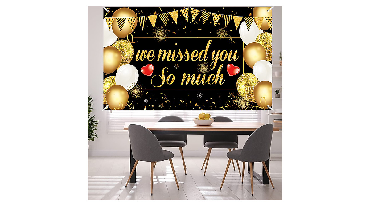 We Missed You So Much Backdrop Banner - Welcome Home Party Decor
