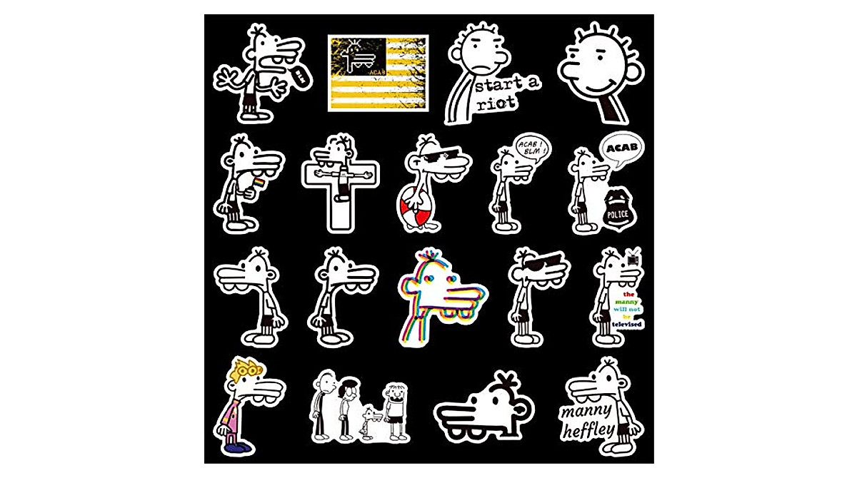 Wimpy Kid Stickers - 50 Fun Vinyl for Personalization