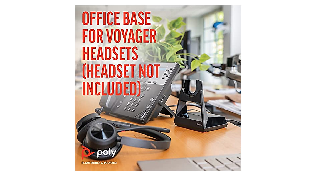 Poly Voyager Office Base for UC Series Headsets | Seamless Connectivity