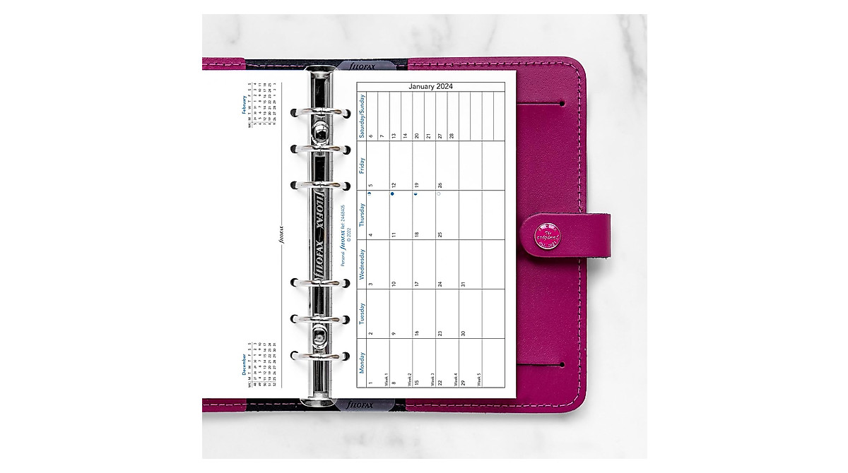 Filofax Personal 2024 Diary - Horizontal Format