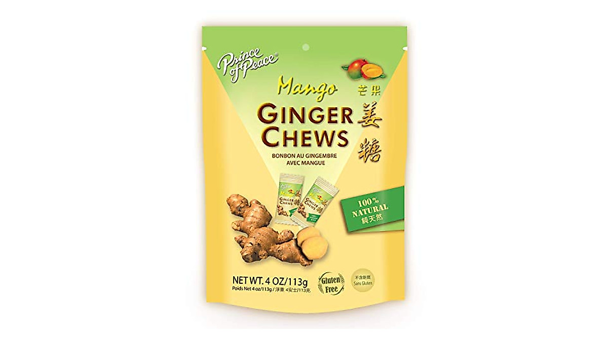 Prince of Peace Ginger Chews with Mango - Natural Wellness Snack