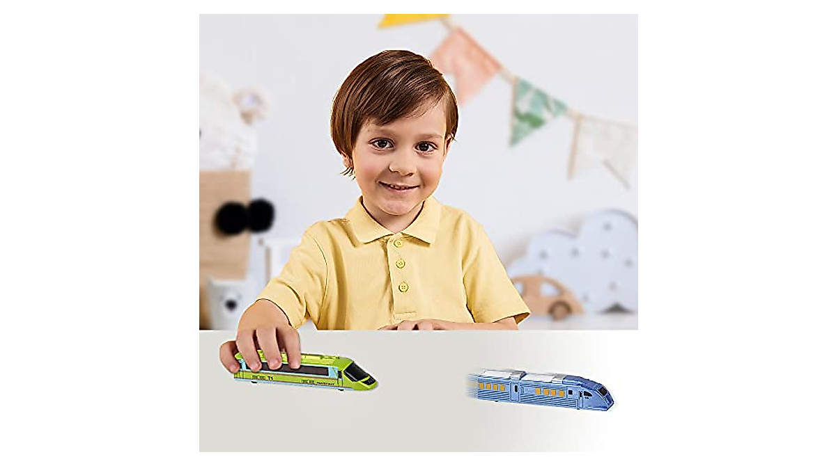 ArtCreativity High Speed Pullback Trains for Kids - Set of 12