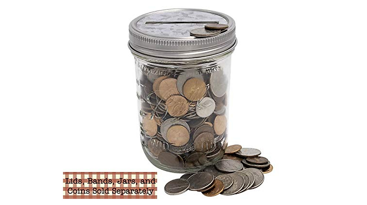 Coin Slot Bank Inserts for Mason Jars - 10 Pack