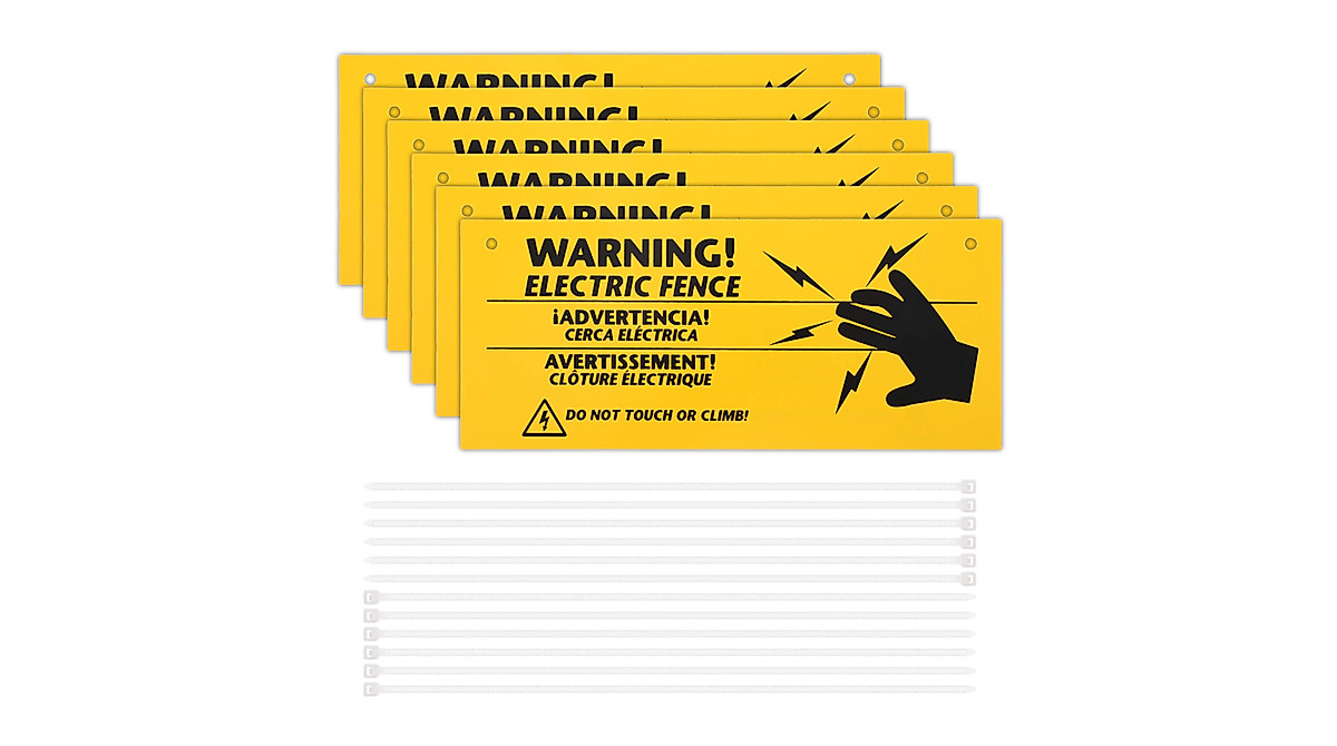 6 Electric Fence Warning Signs for Safety - Durable & Clear