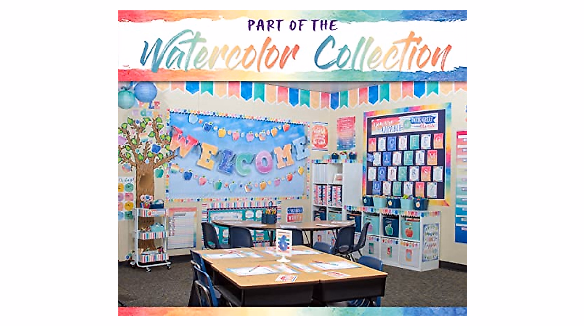 Watercolor Magnetic Letters by Teacher Created Resources