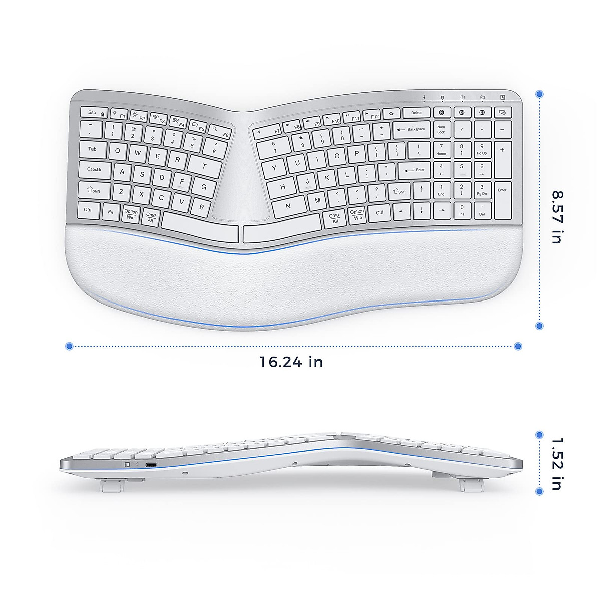 PEIOUS Ergonomic Bluetooth Keyboard for Comfort & Productivity