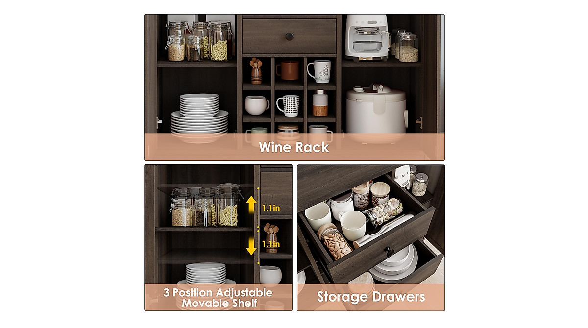 BOTLOG Buffet Sideboard Bar Cabinet - Stylish Storage Solution