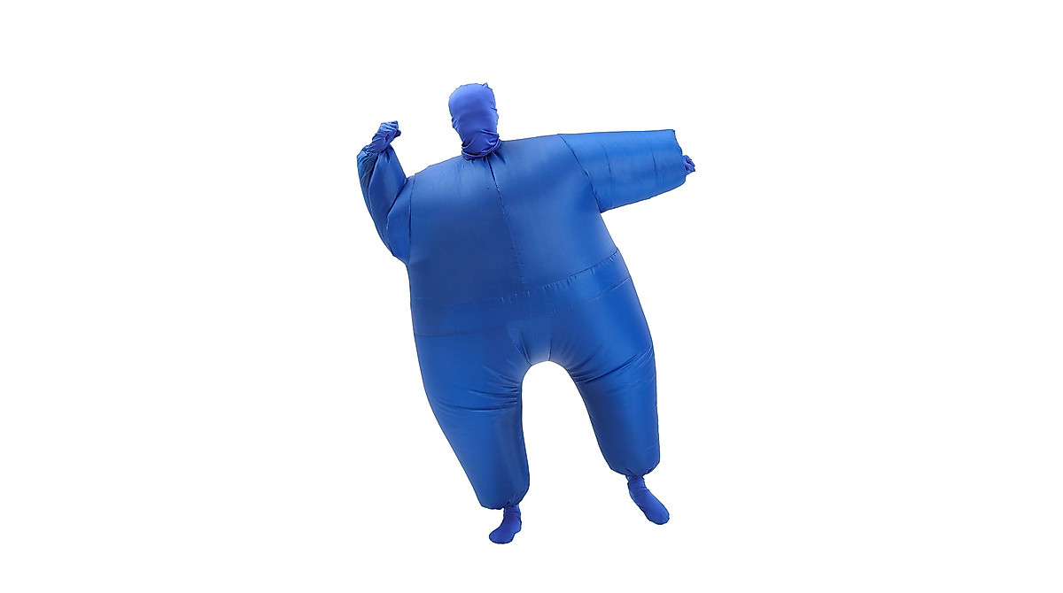 Inflatable Masquerade Costume for Adults - Fun Party Suit (Blue)