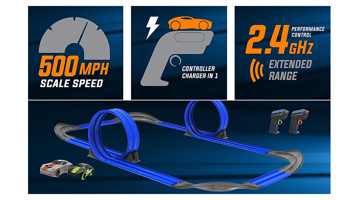Tracer Racers High-Speed Glow-in-the-Dark Racing Set
