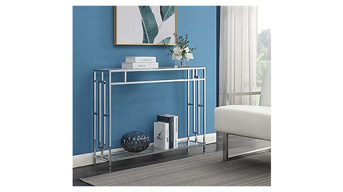 Town Square Chrome Console Table - Stylish and Versatile