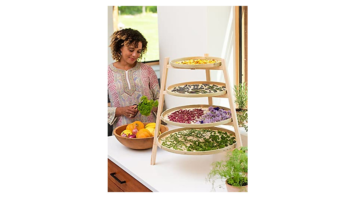Wooden Bamboo Herb Drying Rack - Gardener's Supply Co.