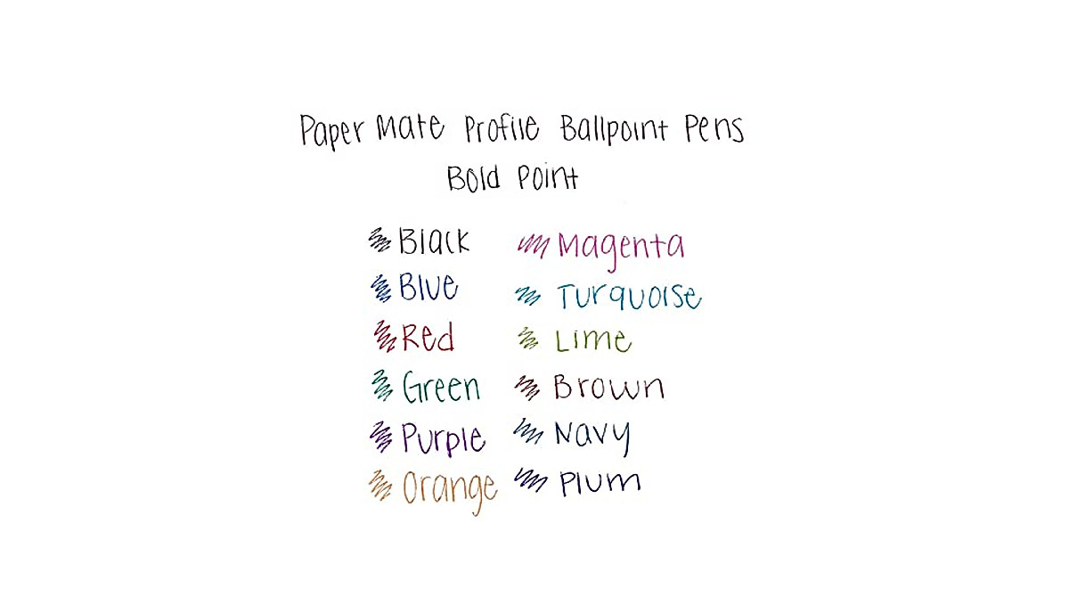 Paper Mate Profile RT Retractable Ballpoint Pen - Bold 1.4mm, Pack of 6