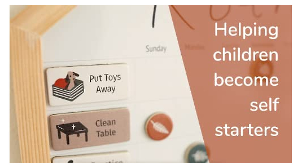 Kids Chore Chart - Modern Magnetic Whiteboard with Magnets | Organize ...