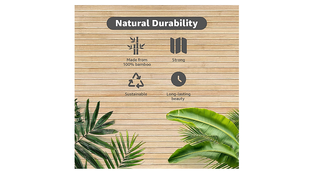 Art3d Natural Bamboo Wall Panel for Interior Wall Decor, Renewable Pole ...
