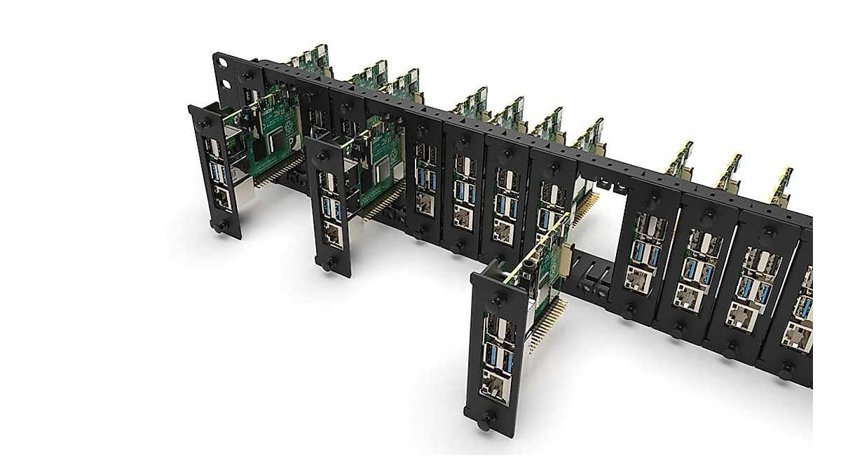 Raspberry Pi Rack Mount - 16 Units, 2U | MyElectronics