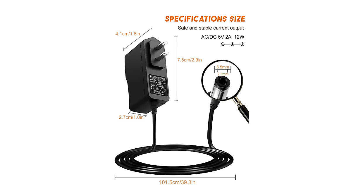 6V 2A Power Supply Adapter for Multiple Devices