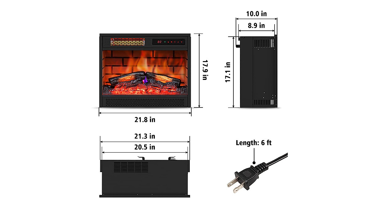 Replacement Remote Control Compatble For LIFEPLUS FP201R Fireplace
