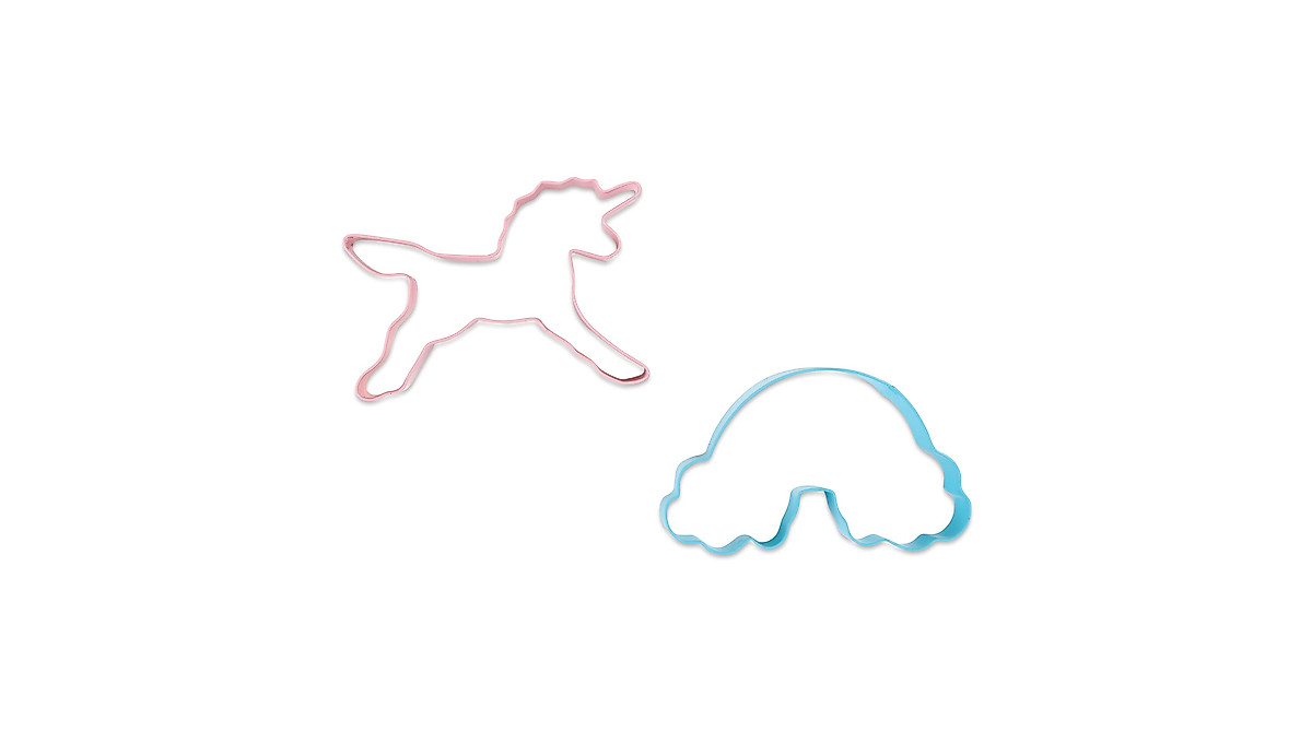 Handstand Kitchen Rainbow Unicorn Cookie Cutter Set