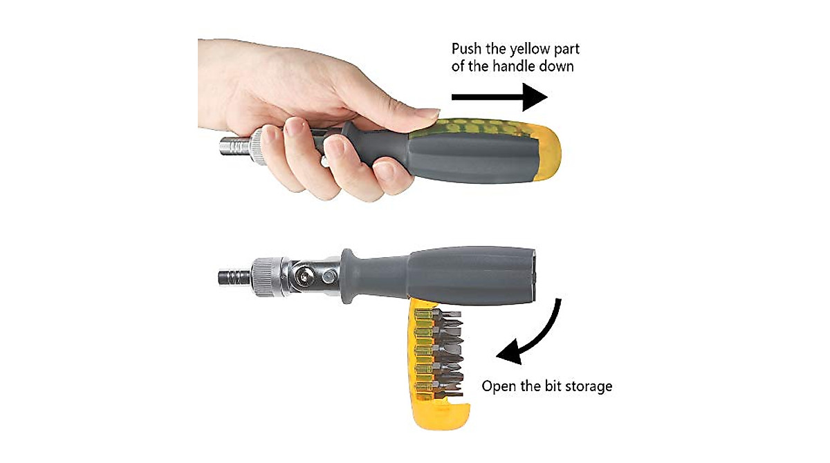 KER 10-in-1 Magnetic Ratcheting Screwdriver for Precision Repairs