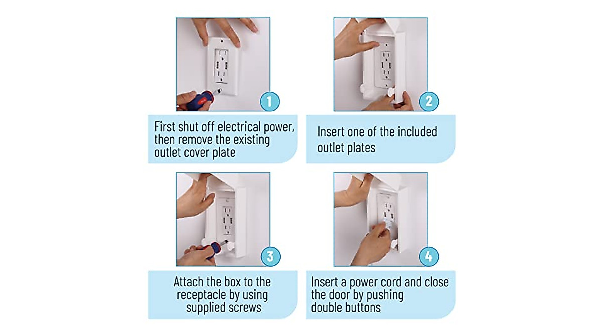 Baby Safety Outlet Cover Box - Childproof Your Electrical Outlets