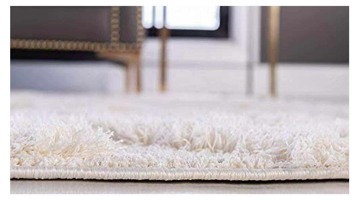 Unique Loom Shag Collection Ivory Rug – Plush, Elegant & Easy to Clean