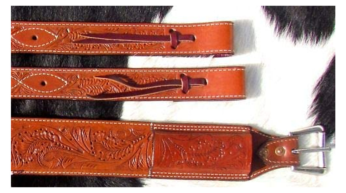 Showman 2 Wide Leather Back Cinch W/ Roller Buckles