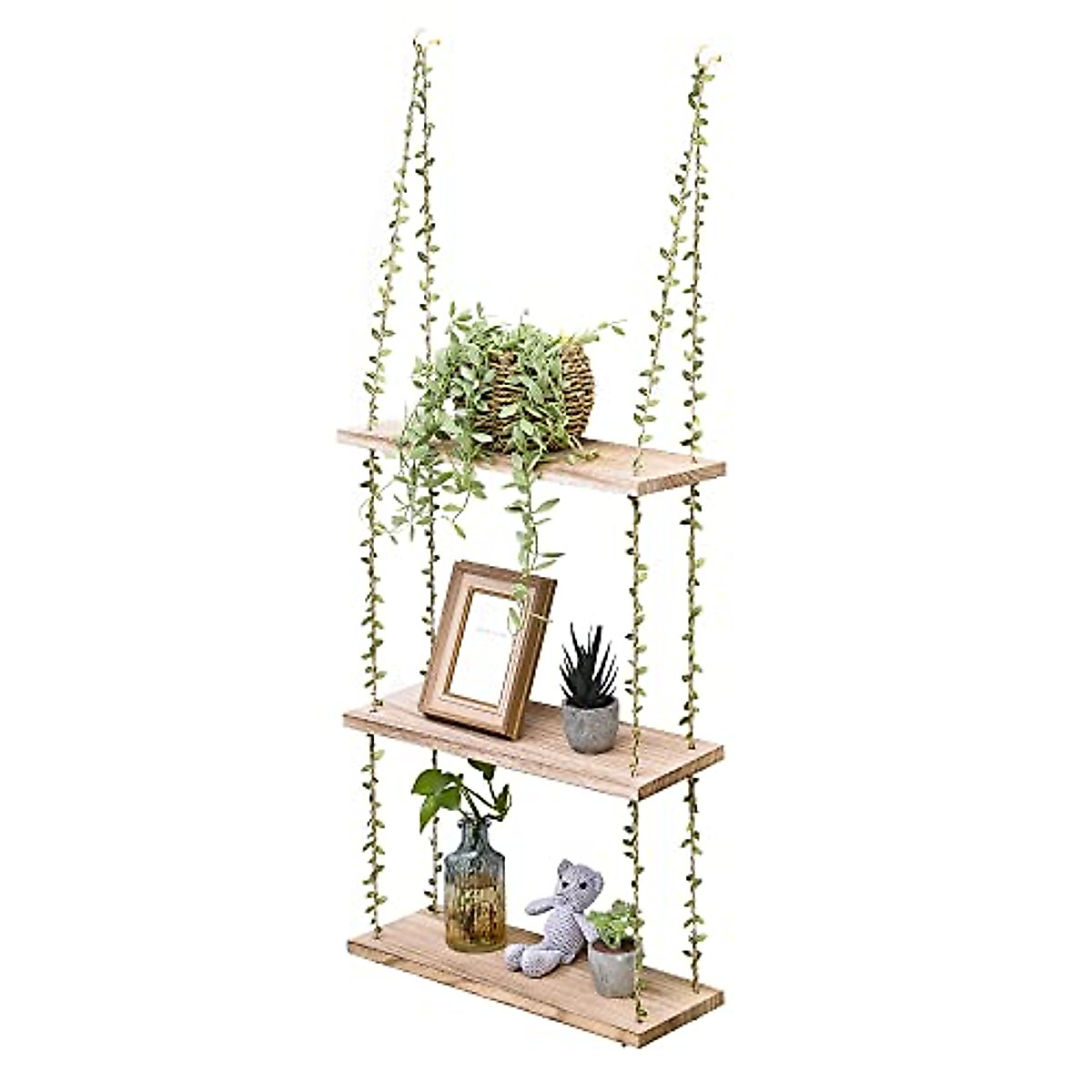 Stylish MITIME 3-Tier Hanging Wall Shelves for Decor