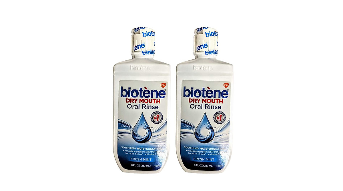 Biotene Dry Mouth Rinse - Fresh Mint Flavor Pack of 2