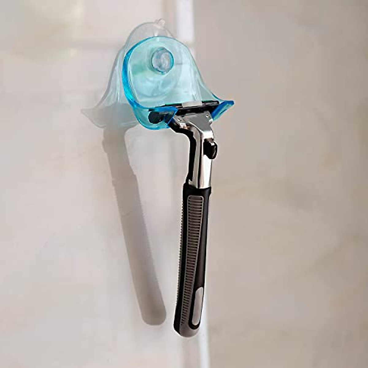 Clear Shower Razor Holder for Easy Bathroom Storage