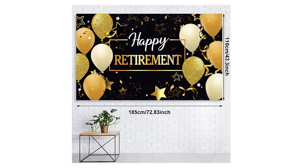 Retirement Party Decorations Banner and Balloons - Festive Celebration Kit