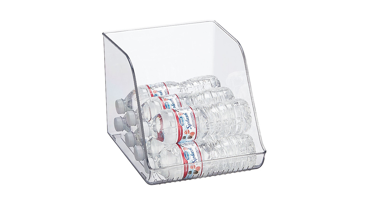 mDesign Stackable Water Bottle Storage Bin - Organize Your Kitchen