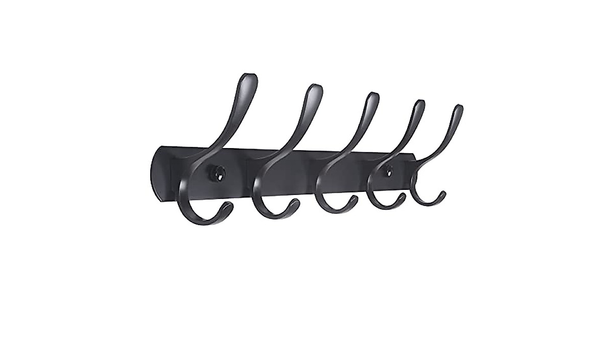 Modern SKOLOO Wall Coat Rack - 5 Sturdy Hooks