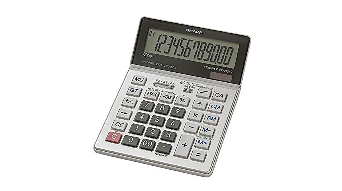 Sharp VX2128V Portable Handheld Calculator - Reliable & Accurate