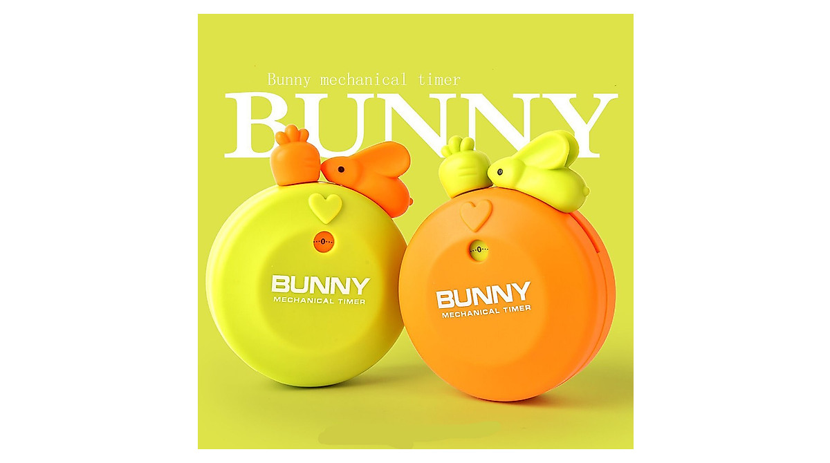 Golandstar Cute Cartoon Bunny Kitchen Timer - Mechanical 60 Min Clock