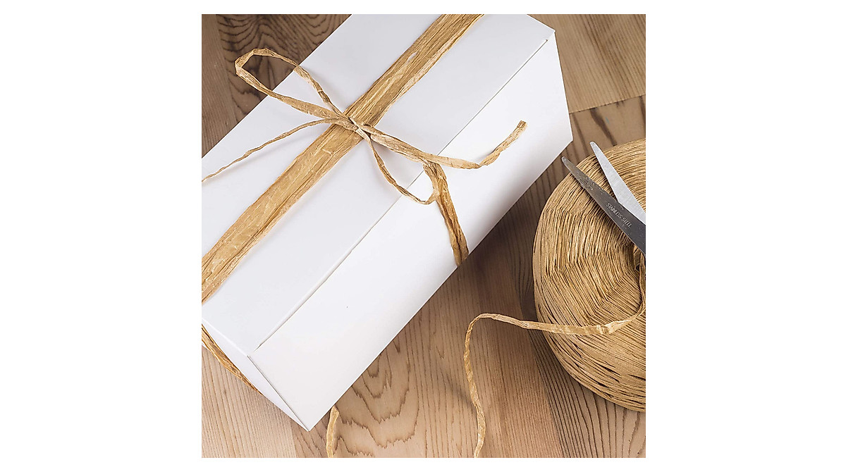 Creatrill Kraft Raffia Paper Ribbon - Eco-Friendly Gift Wrap & Crafts