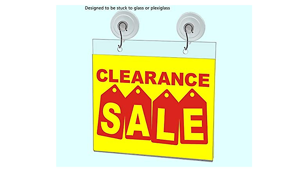 7” x 5” Window Holder Sign Pack of 2 for Clear Business Notices