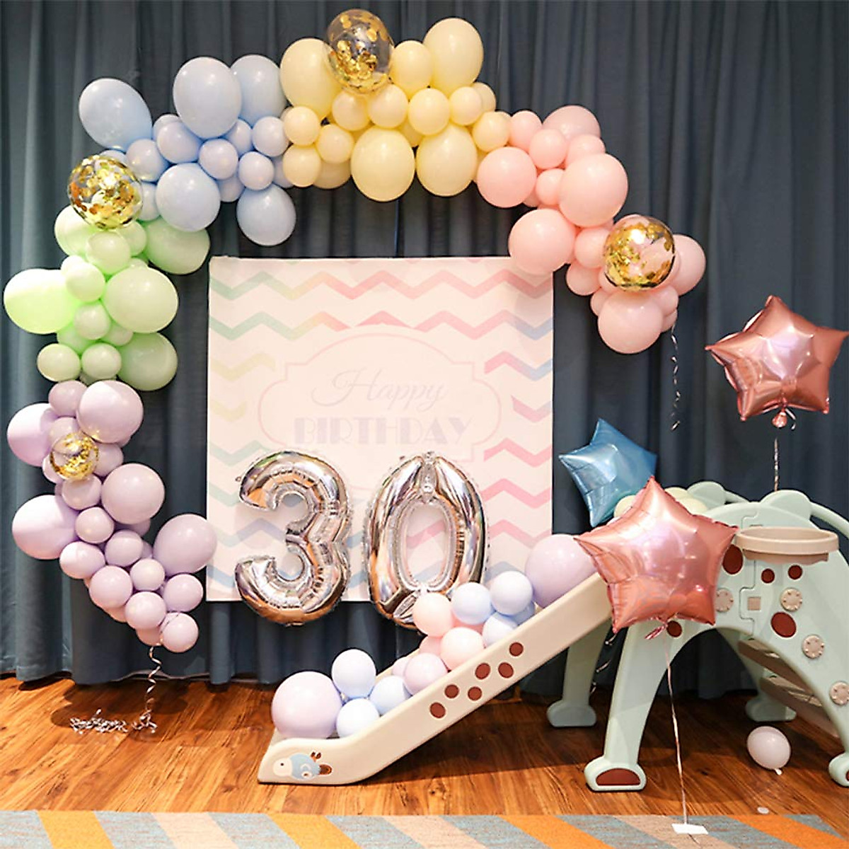 BEISHIDA 200pcs Pastel Balloons for Party Decorations