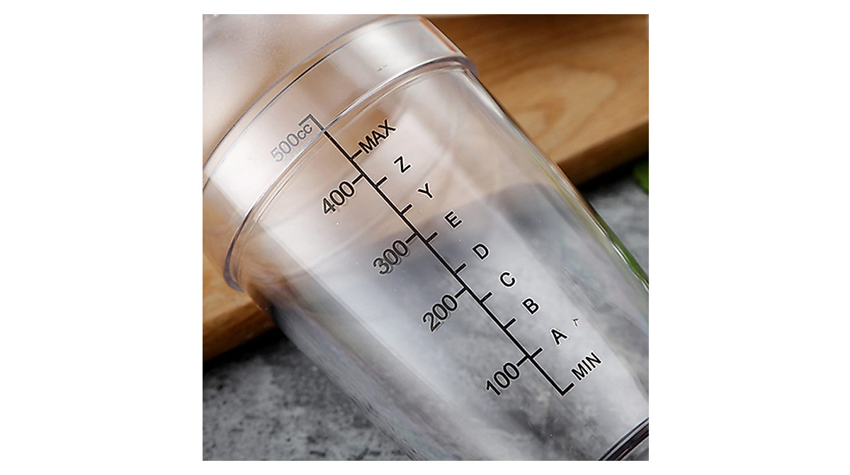 Plastic Cocktail Shaker with Scale - Perfect for Home Bars