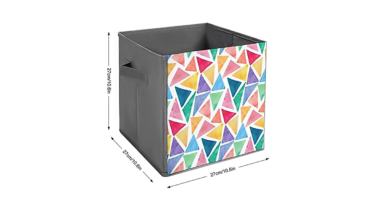 Collapsible Watercolor Triangle Storage Bins | Organize Cleanly