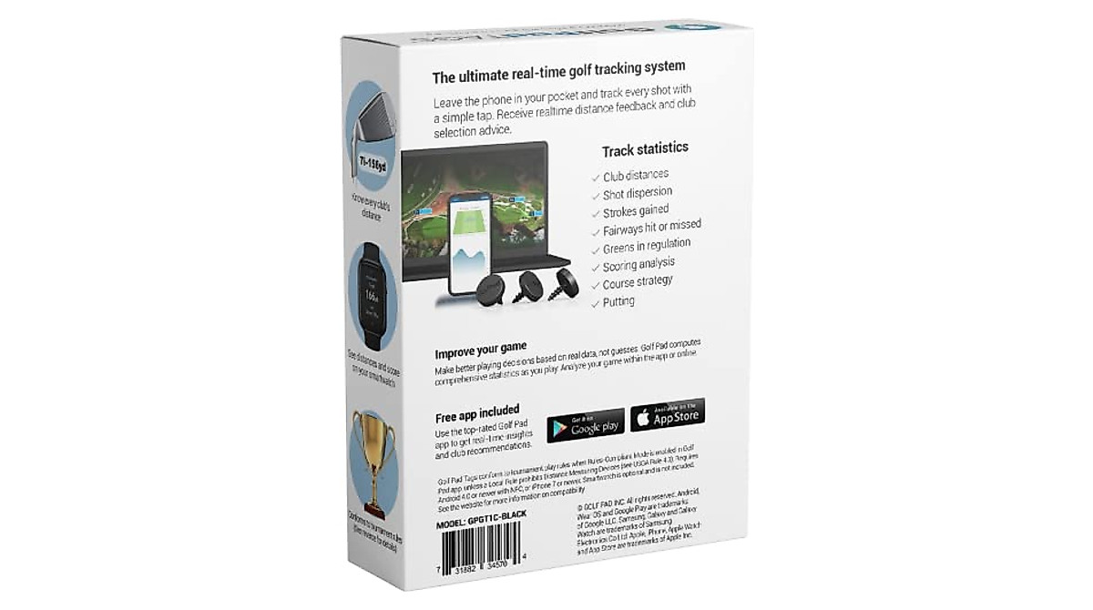Golf Pad TAGS: Auto Shot Tracking & Game Improvement System