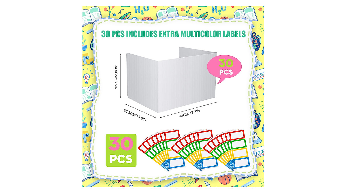 30 Pcs Privacy Folders for Students - Study Essentials