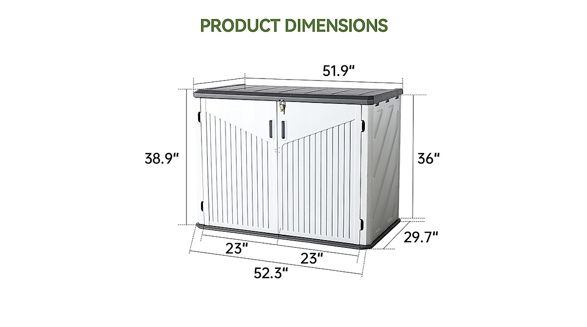 Aoxun Outdoor Storage Cabinet - Weatherproof & Versatile