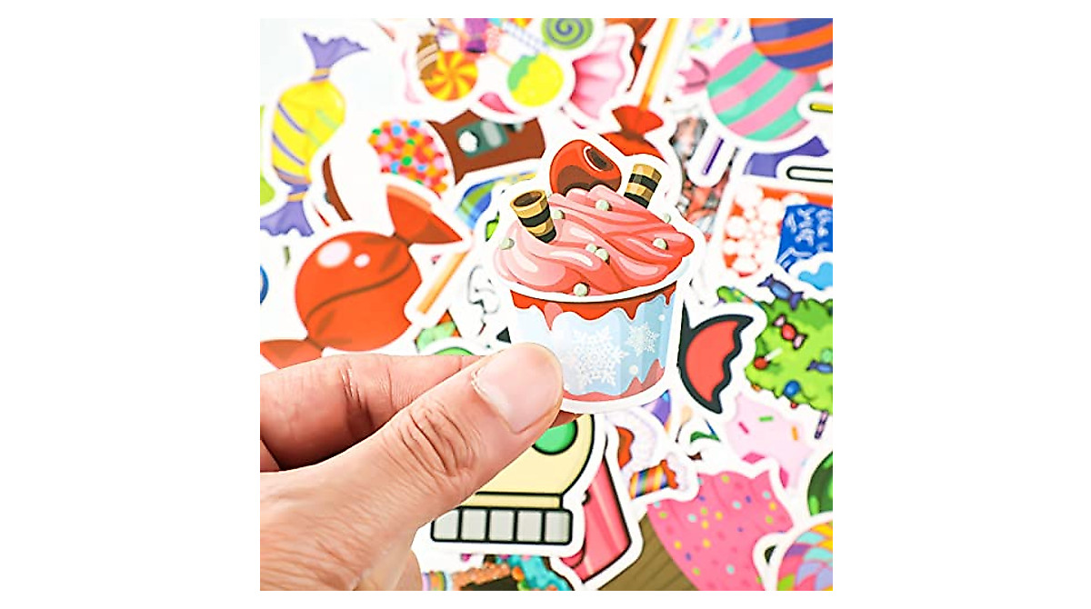 Cute Candy Stickers - Waterproof Vinyl Decals for Laptops & Water Bottles