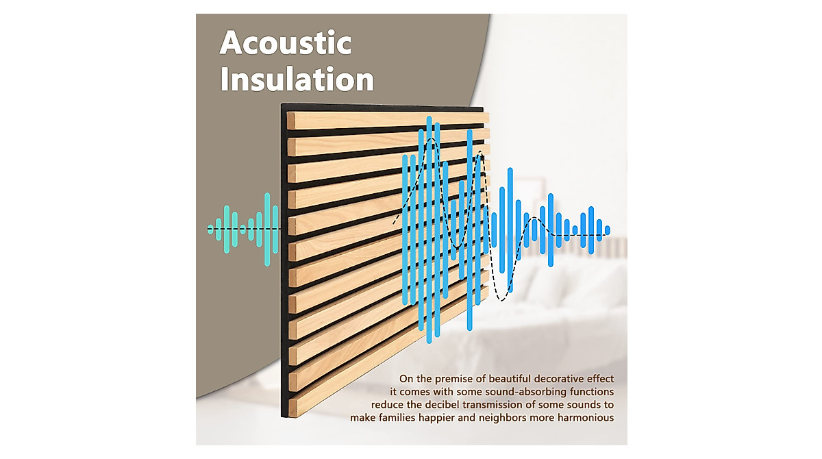 Soundproof Acoustic Wood Slat Panels | Interior Wall Decor