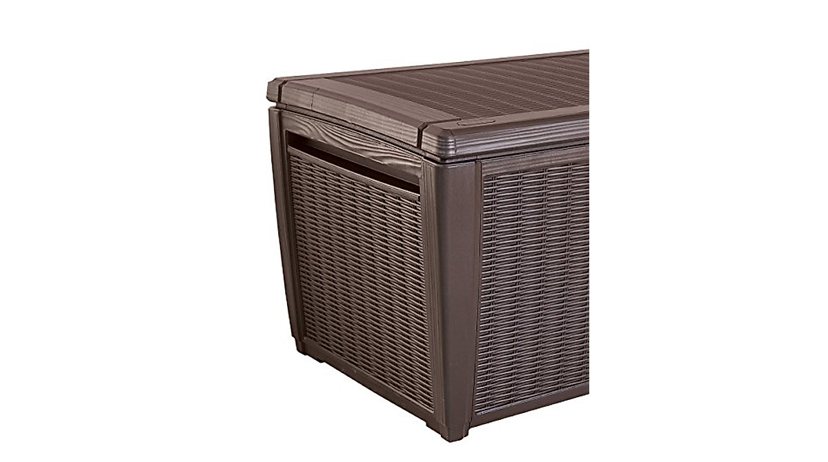 Keter Sumatra 135-Gallon Rattan Deck Box – Stylish Outdoor Storage ...