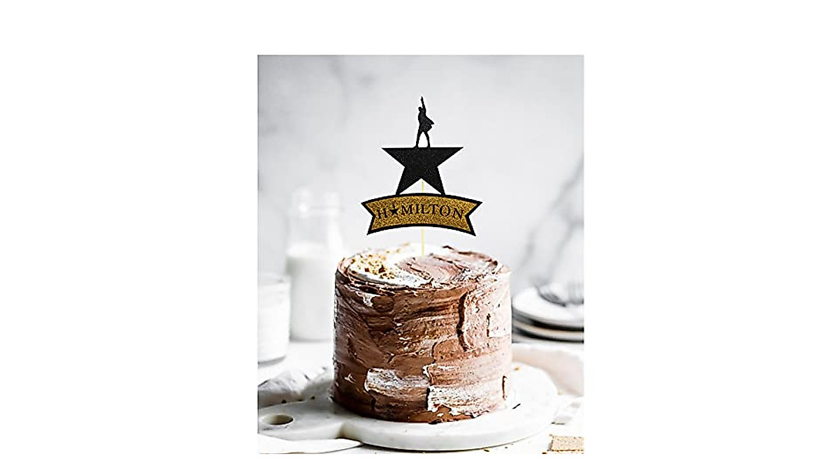 Hamilton Cake Topper for Birthdays - Sparkling Broadway Decor